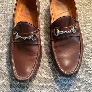 Allen Edmunds size 10 brown leather horsebit loafers